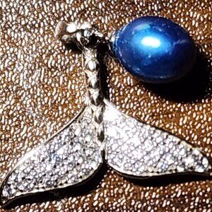 Whale Tail Pearl Pendant